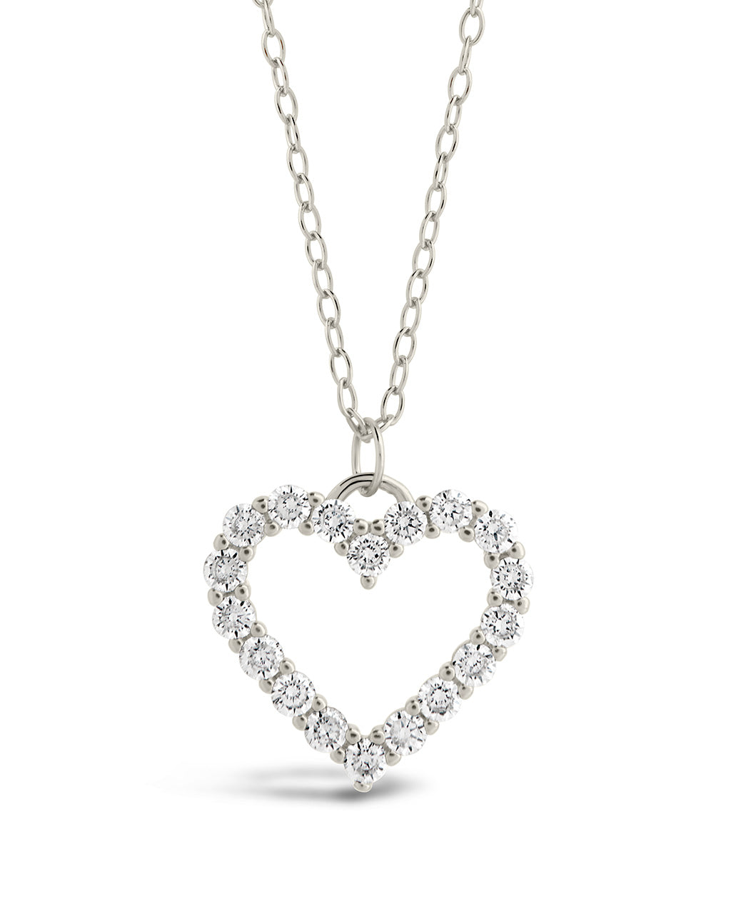 Outline Heart Pendant Necklace