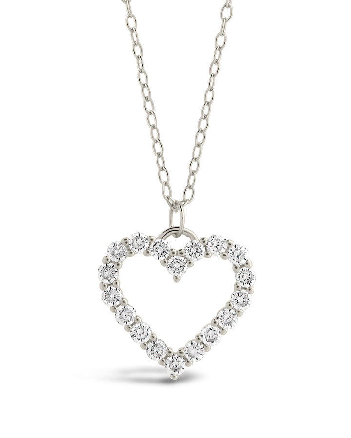 Outline Heart Pendant Necklace