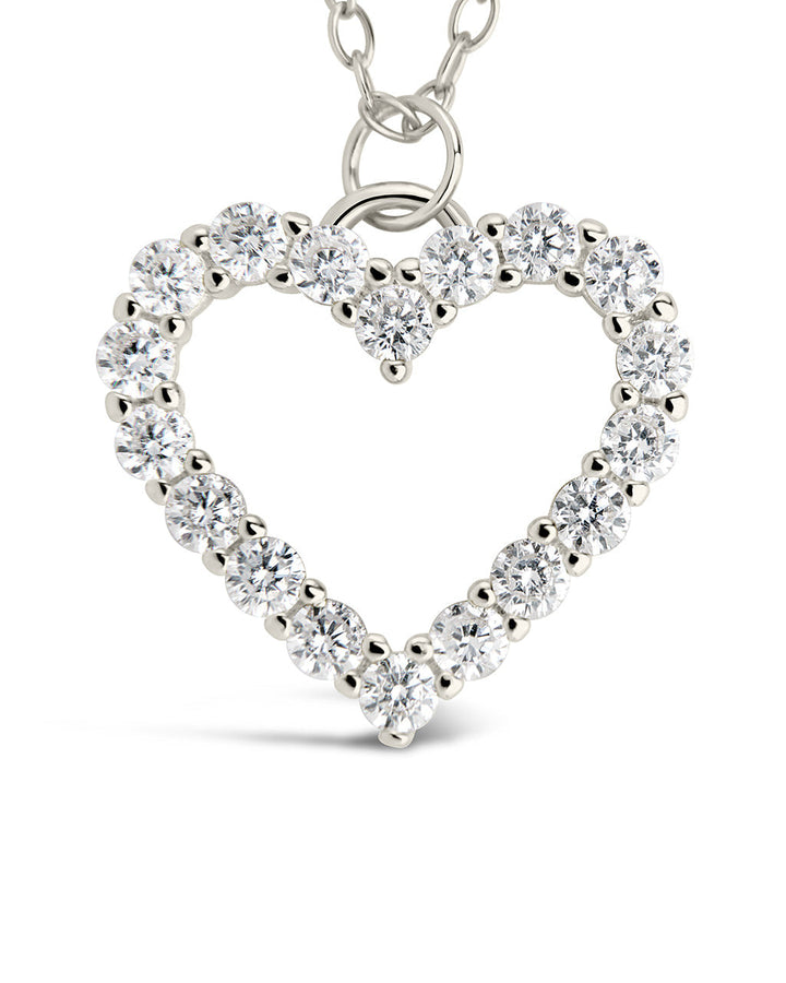 Outline Heart Pendant Necklace