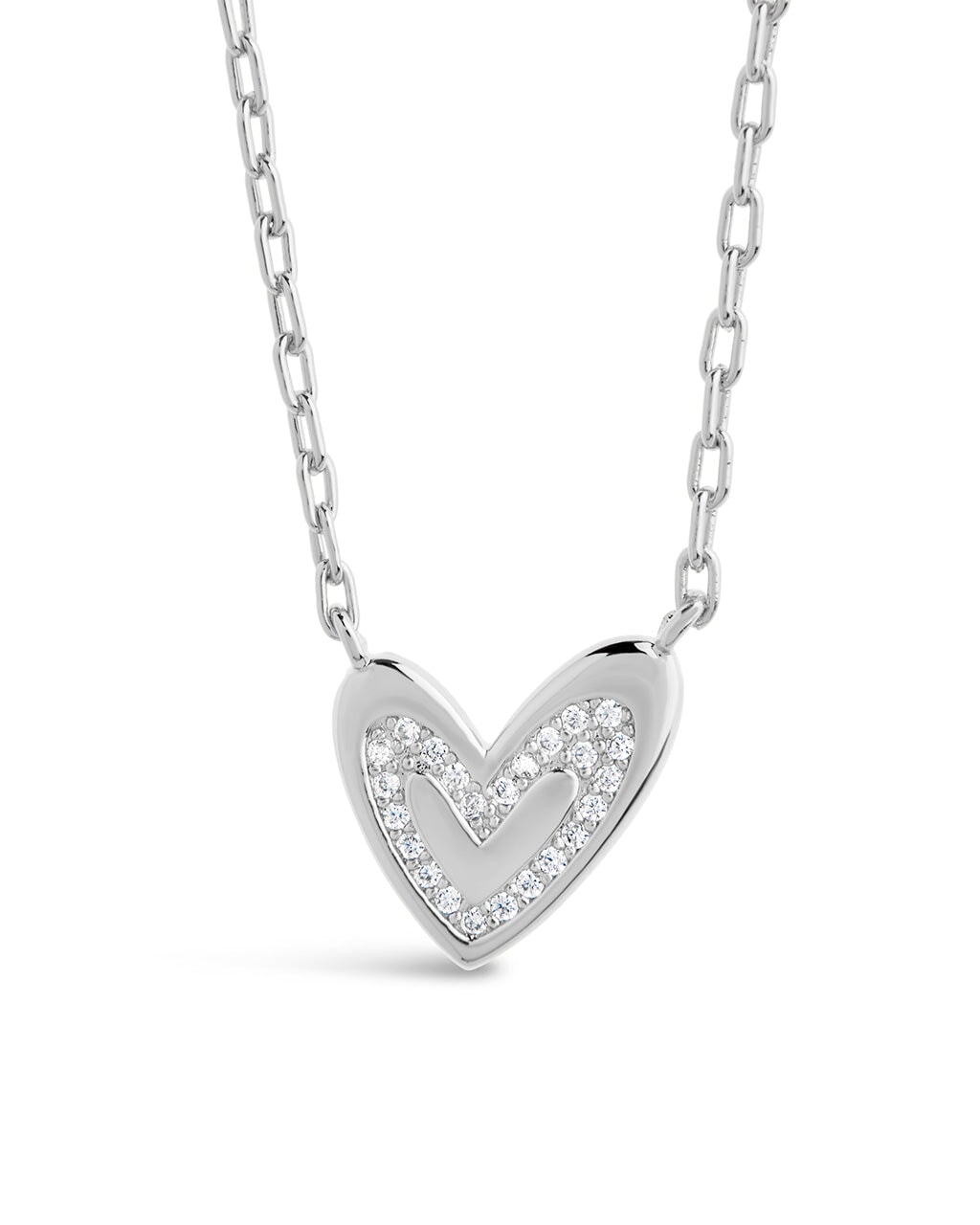 Mabel CZ Heart Pendant Necklace