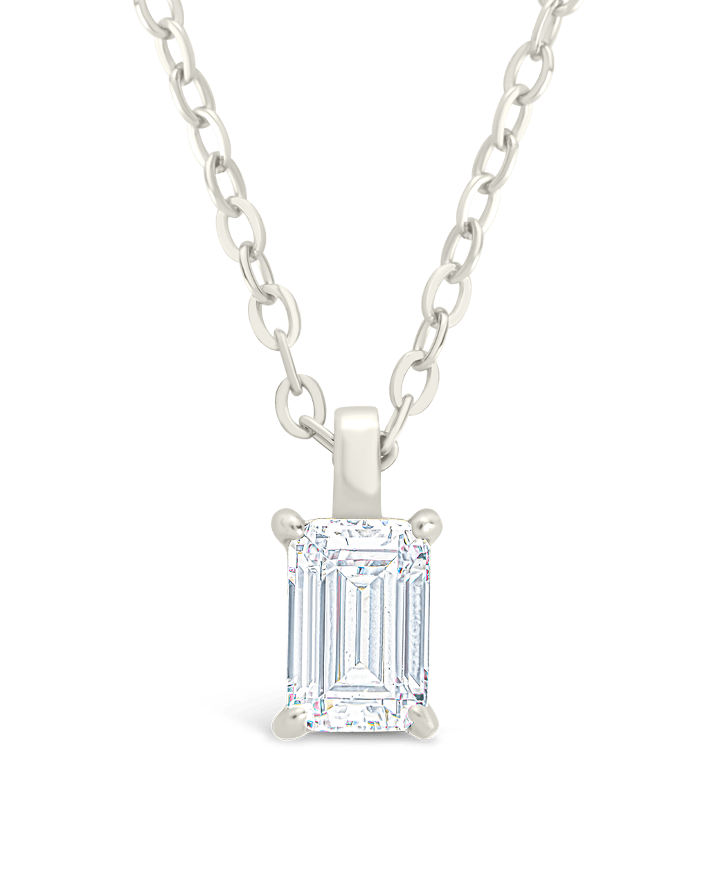 Emerald Prong Set Pendant
