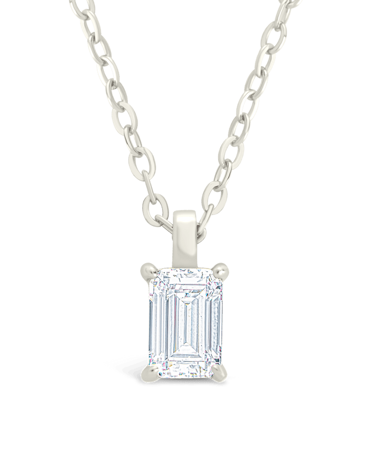 Emerald Prong Set Pendant