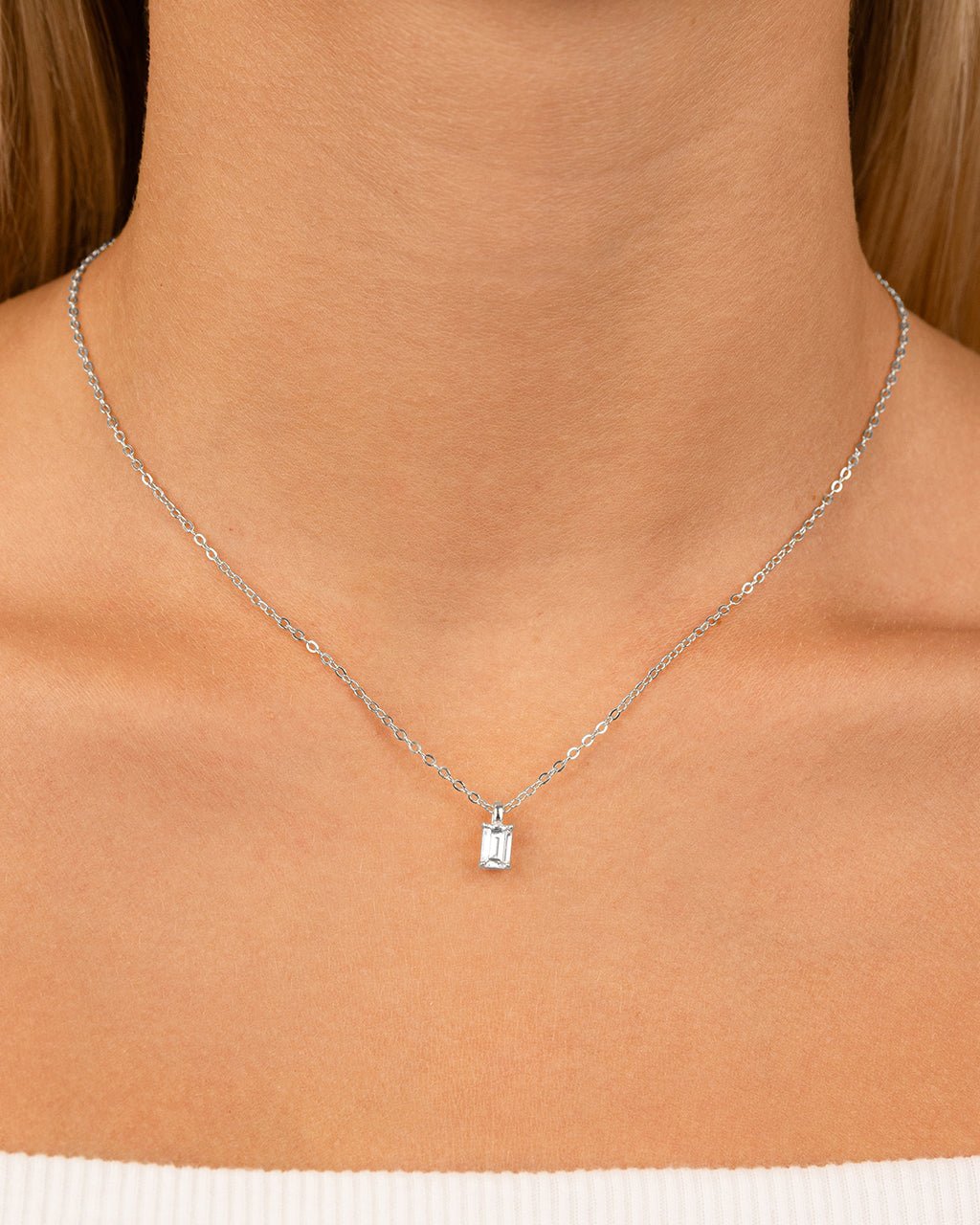 Emerald Prong Set Pendant