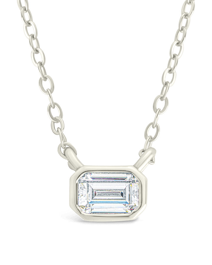 Emerald Bezel Set Pendant