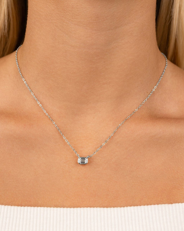 Emerald Bezel Set Pendant