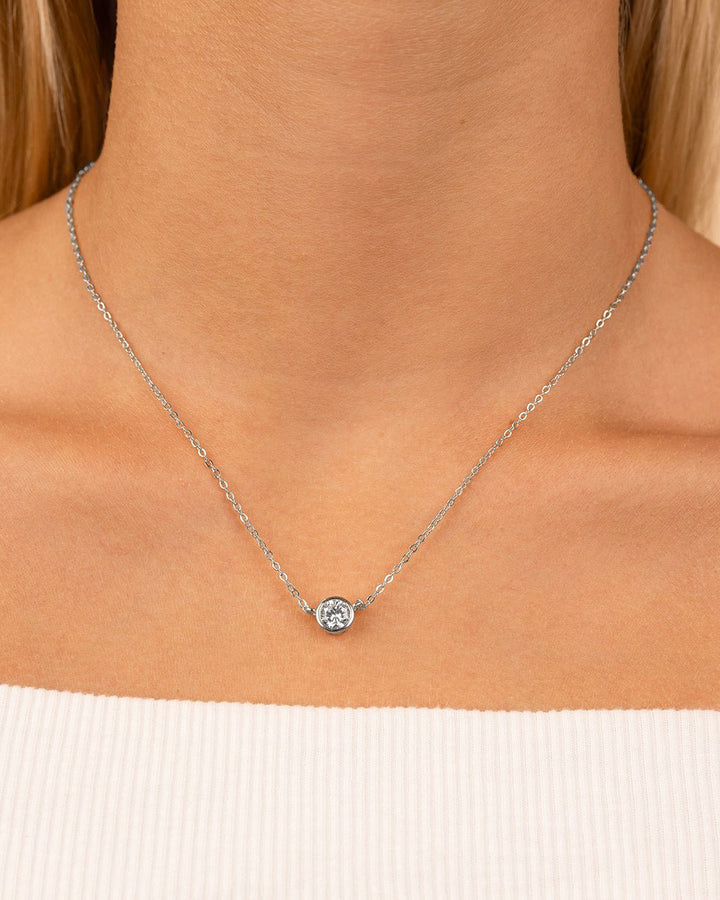 Round Bezel Set Pendant