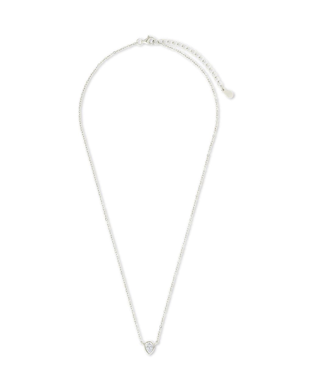 Pear Bezel Set Pendant