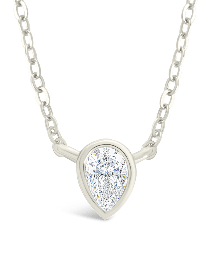 Pear Bezel Set Pendant