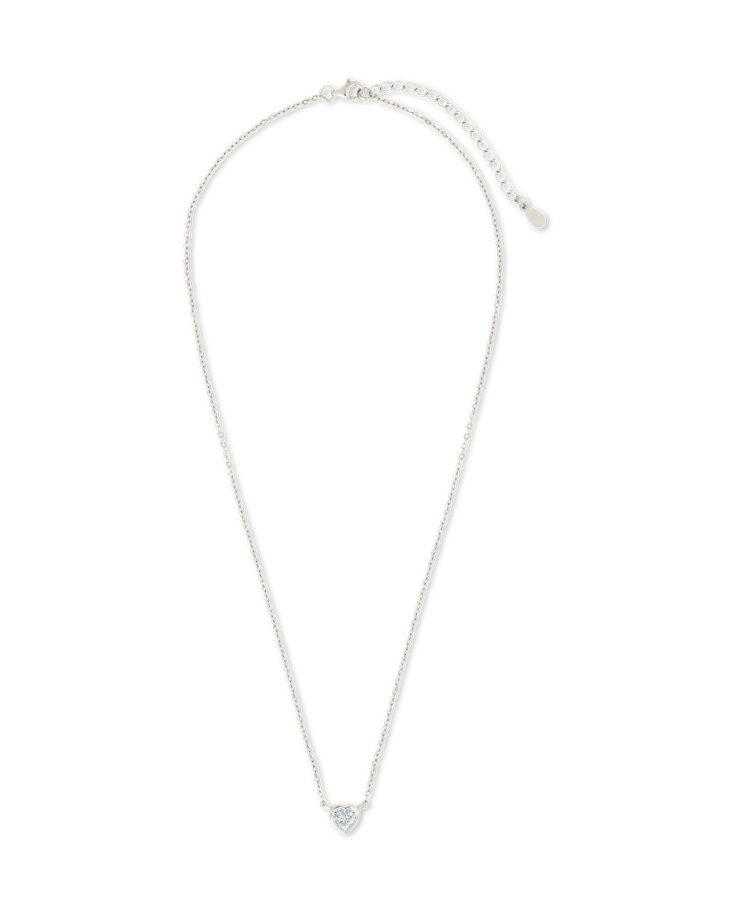 Heart Bezel Set Pendant