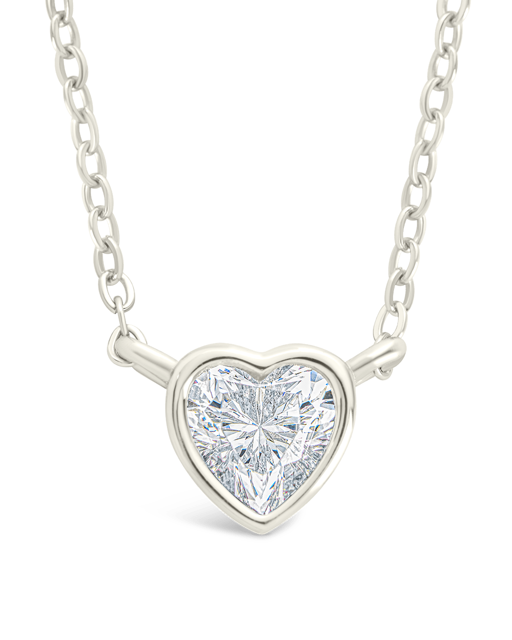 Heart Bezel Set Pendant