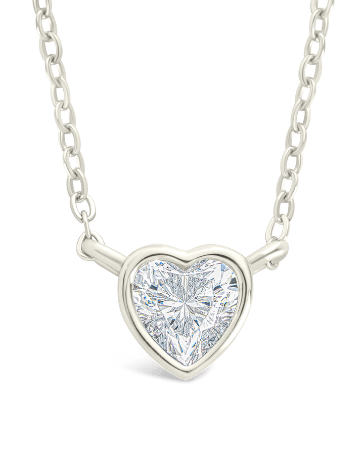 Heart Bezel Set Pendant