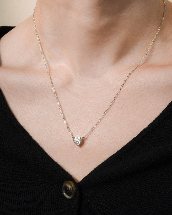 Heart Bezel Set Pendant