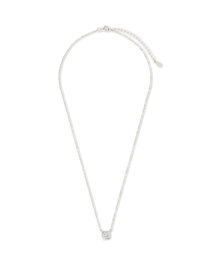 Asscher Bezel Set Pendant