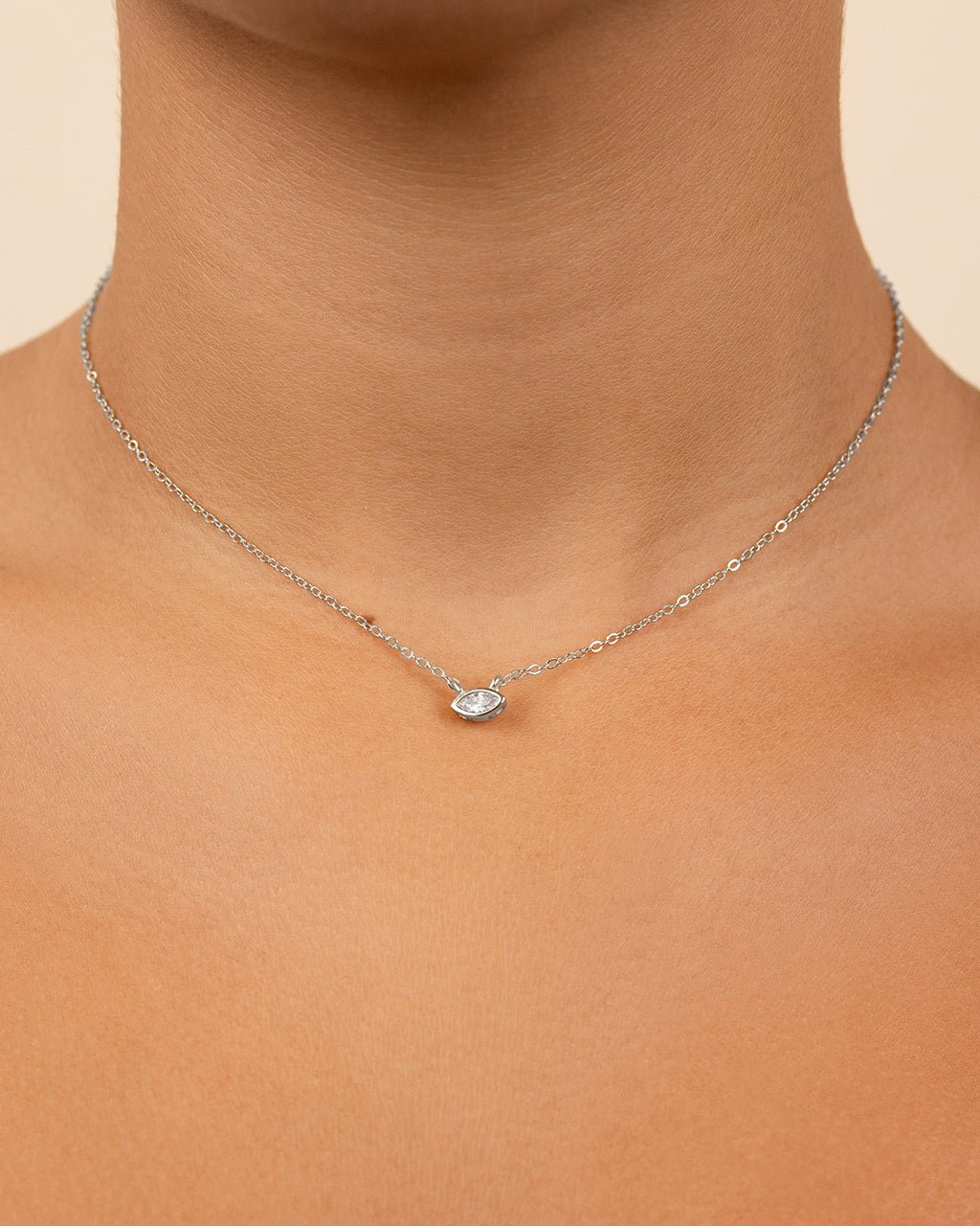 Marquise Bezel Set Pendant