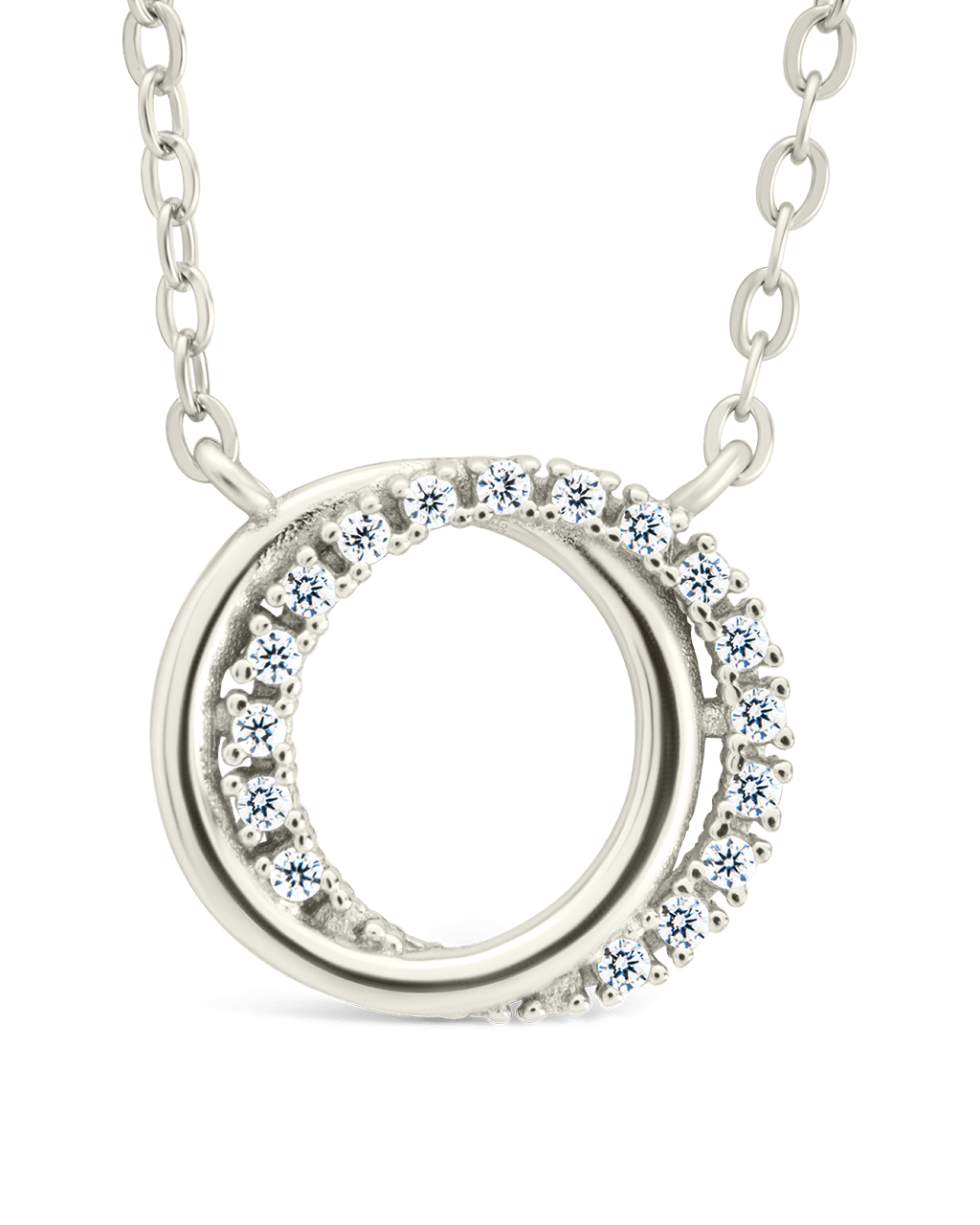 CZ Interlocking Circle Pendant