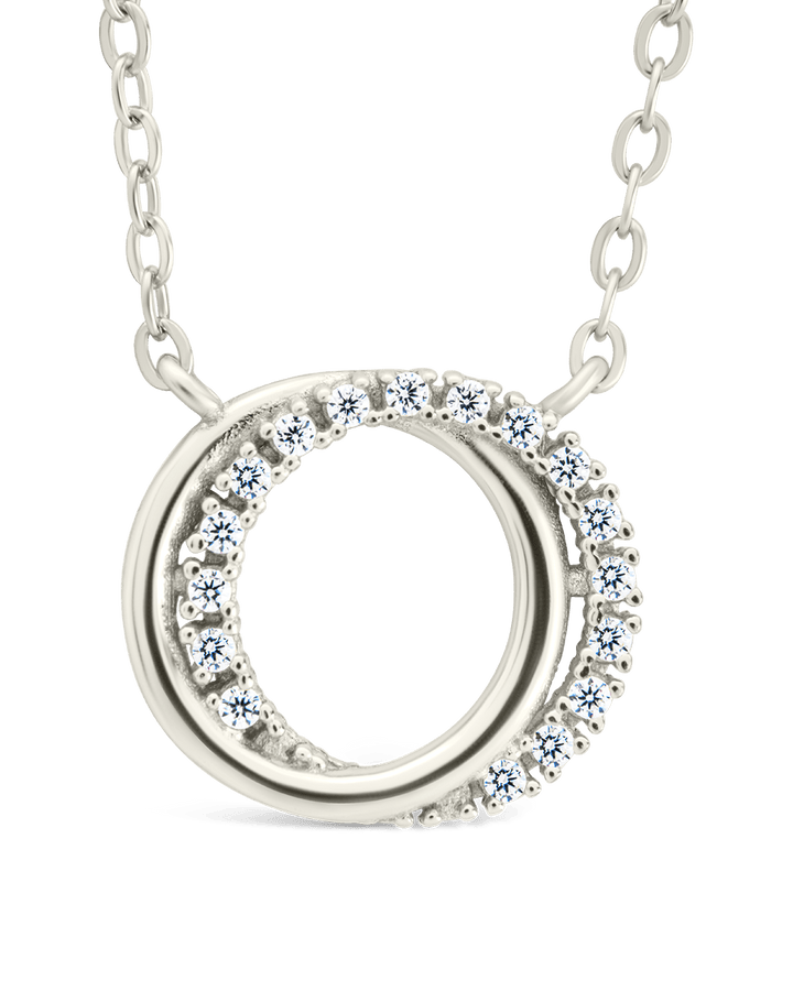 CZ Interlocking Circle Pendant