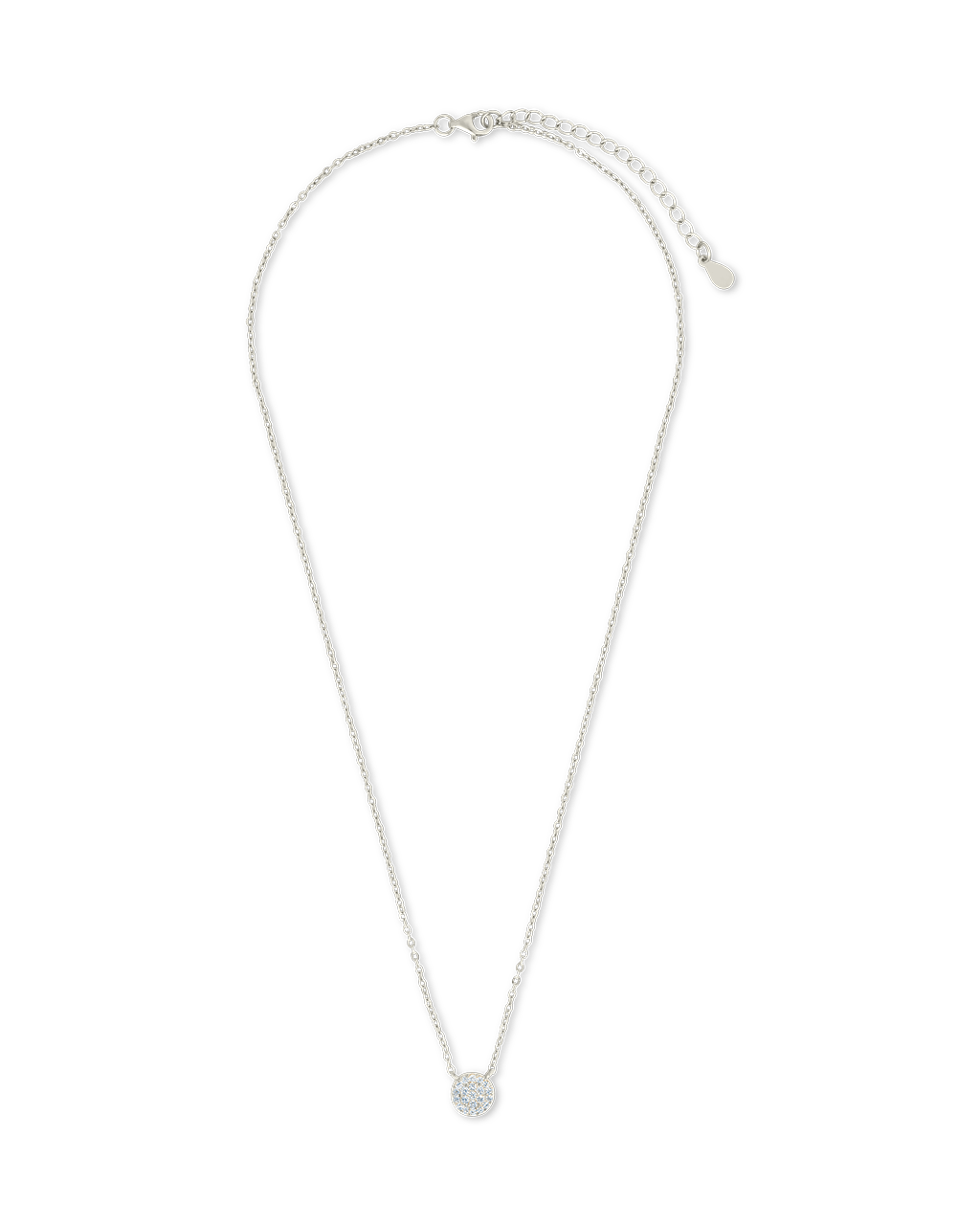 CZ Disc Pendant