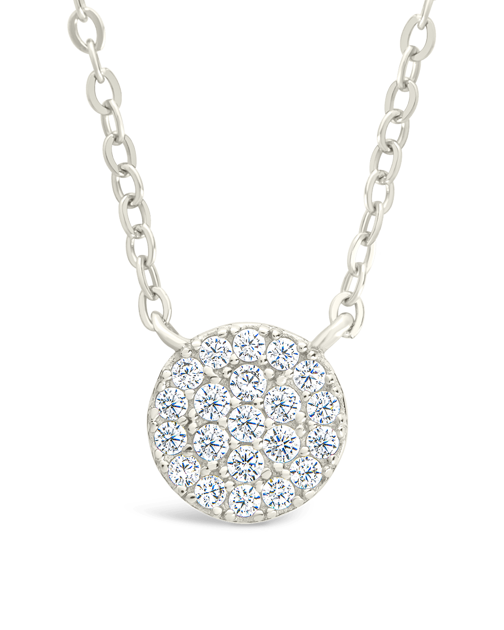 CZ Disc Pendant