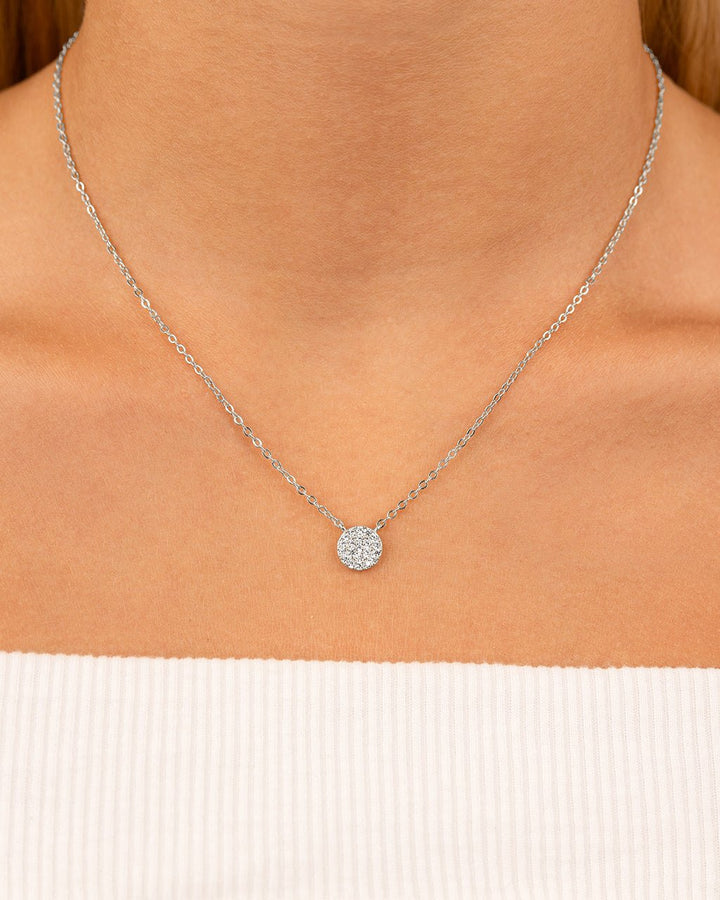 CZ Disc Pendant