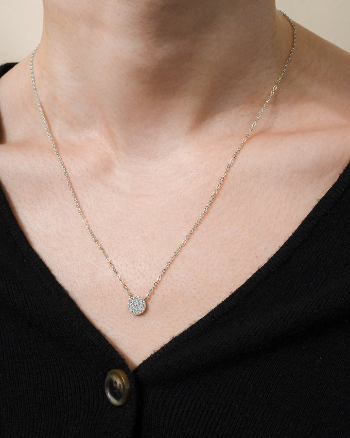 CZ Disc Pendant