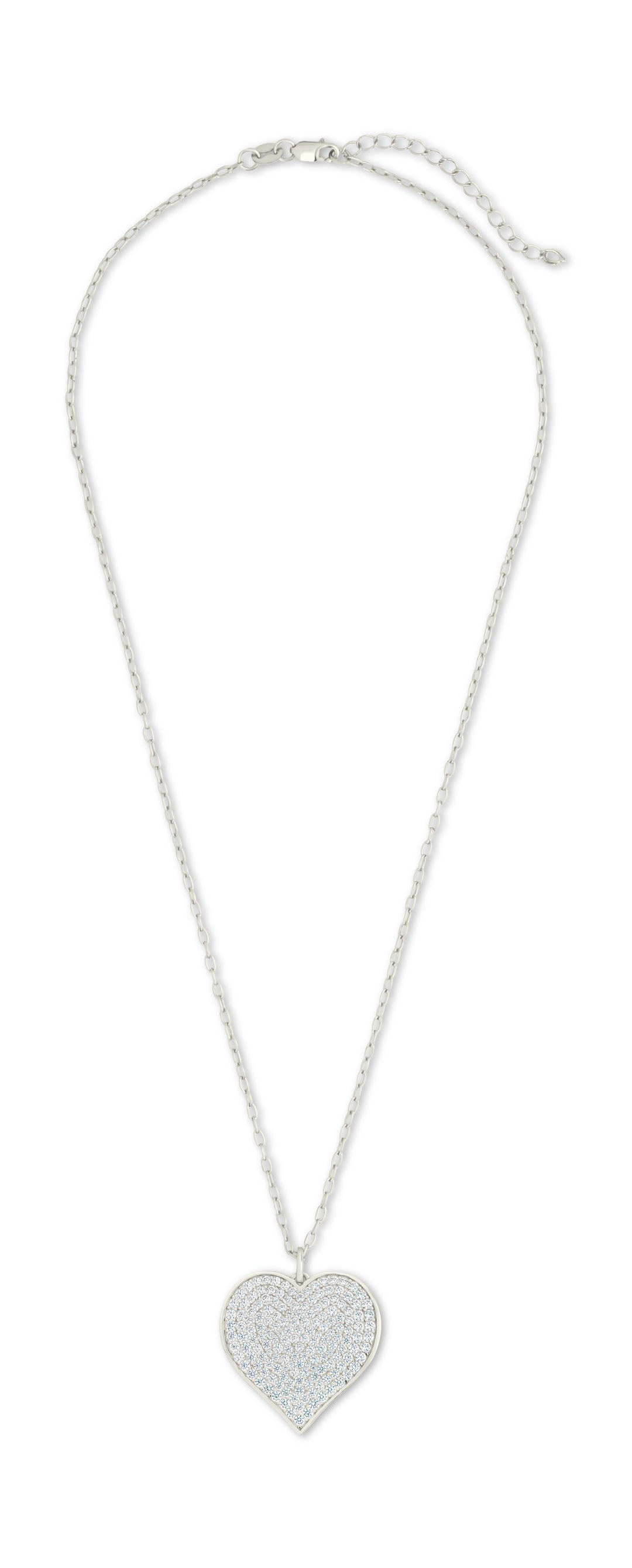 CZ Statement Heart Pendant