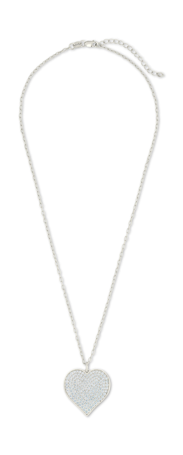 CZ Statement Heart Pendant