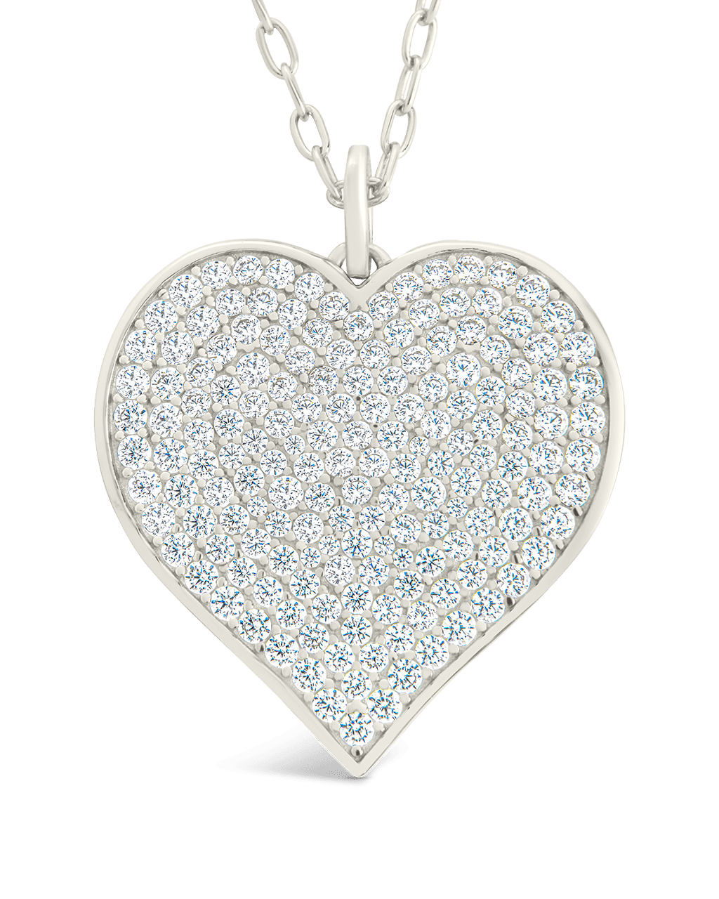 CZ Statement Heart Pendant