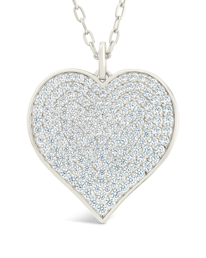 CZ Statement Heart Pendant