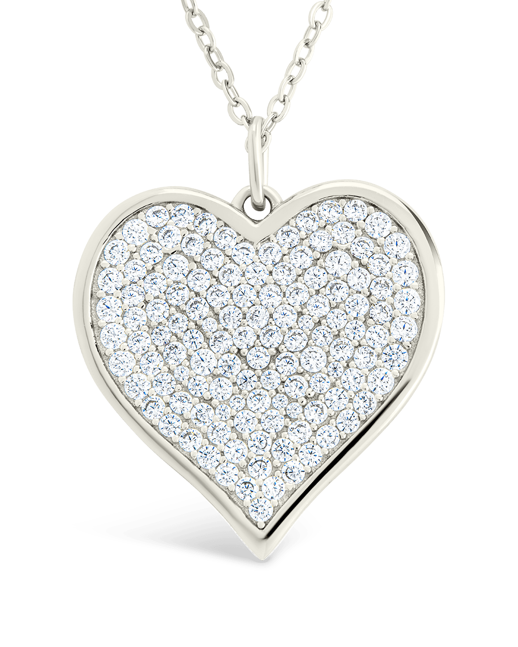 CZ Statement Heart Pendant