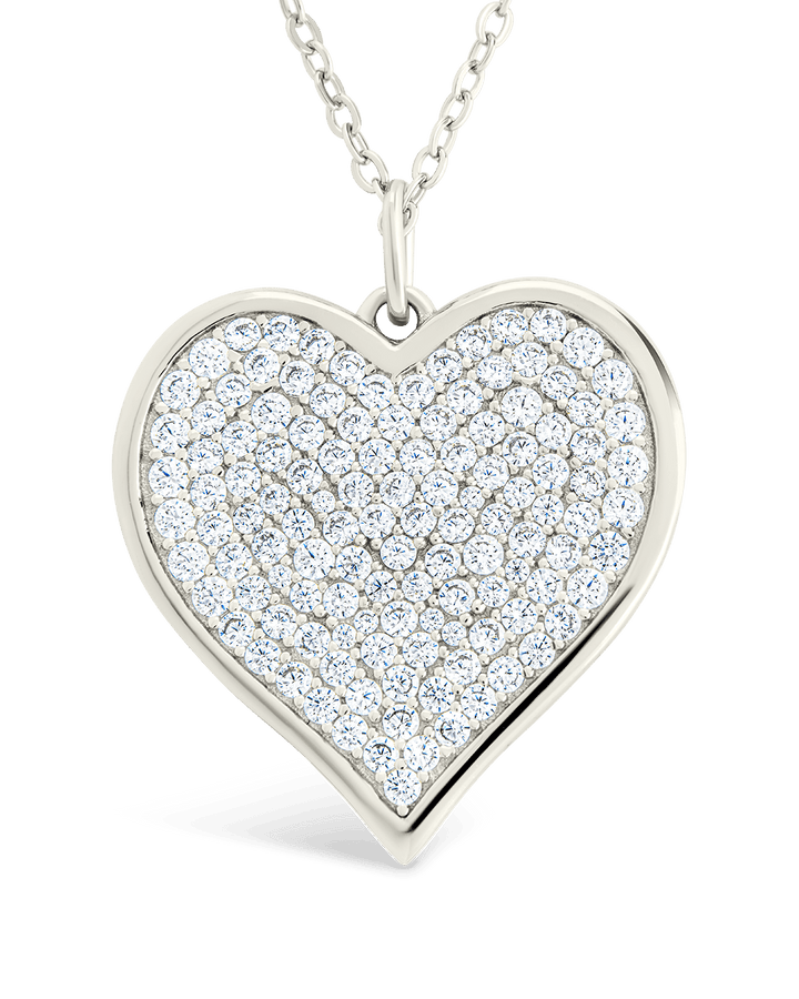 CZ Statement Heart Pendant
