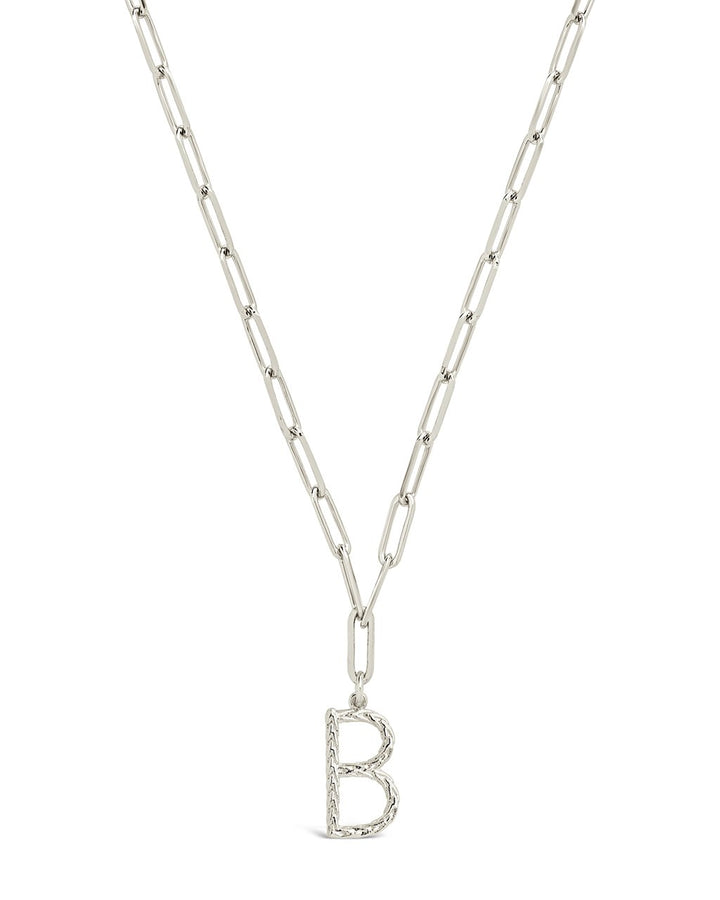 Braided Initial Pendant Necklace