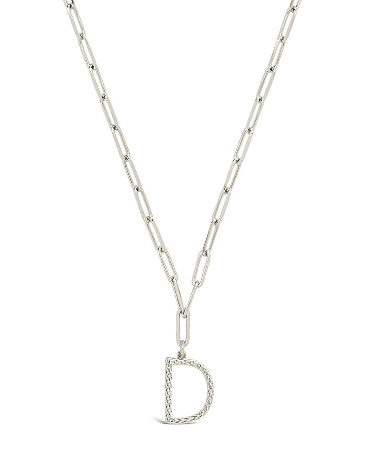 Braided Initial Pendant Necklace