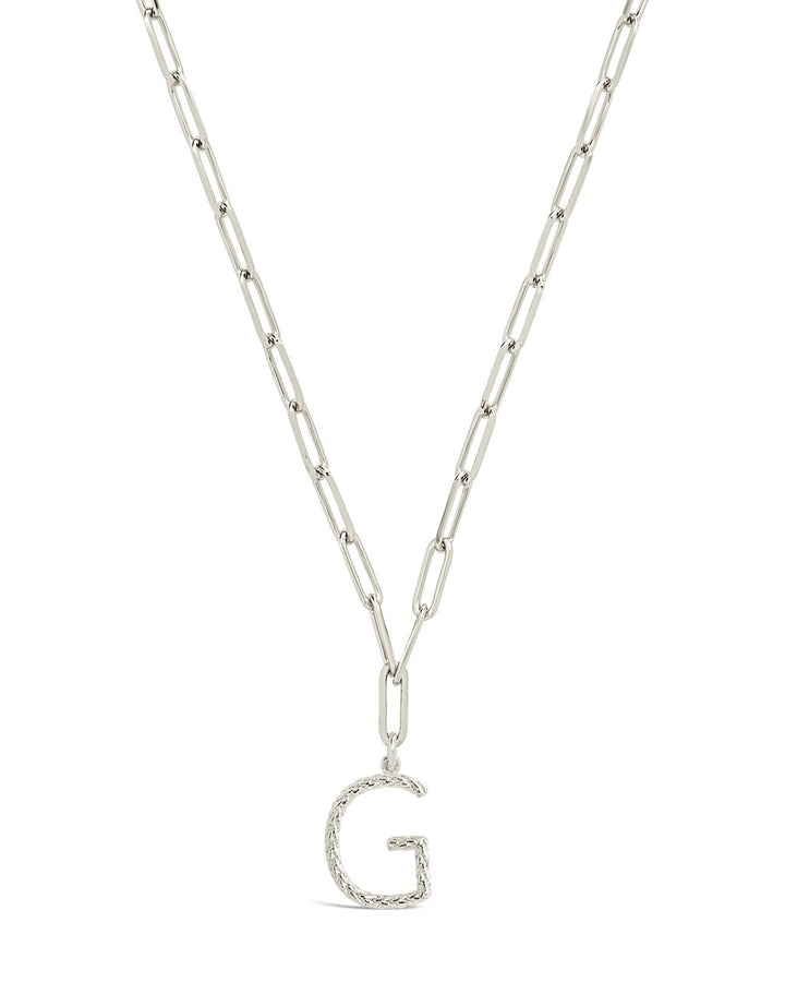 Braided Initial Pendant Necklace