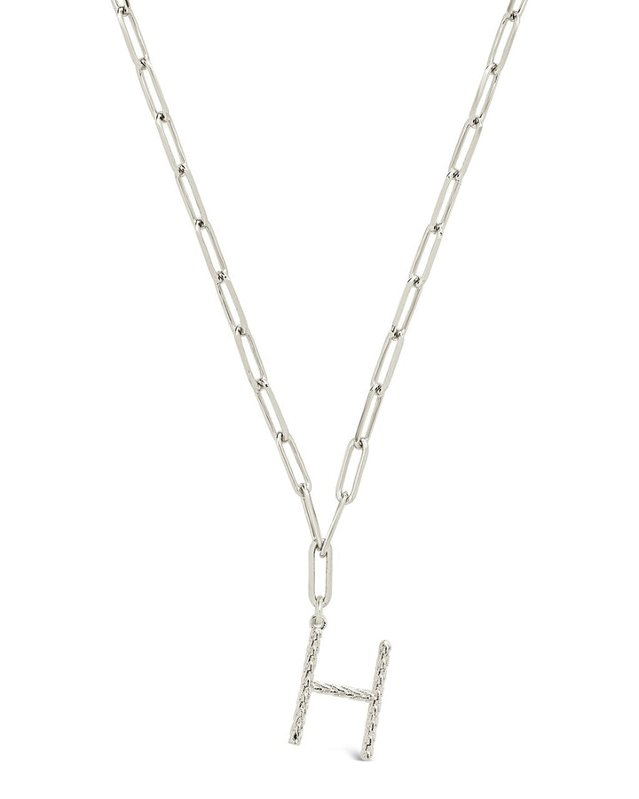 Braided Initial Pendant Necklace