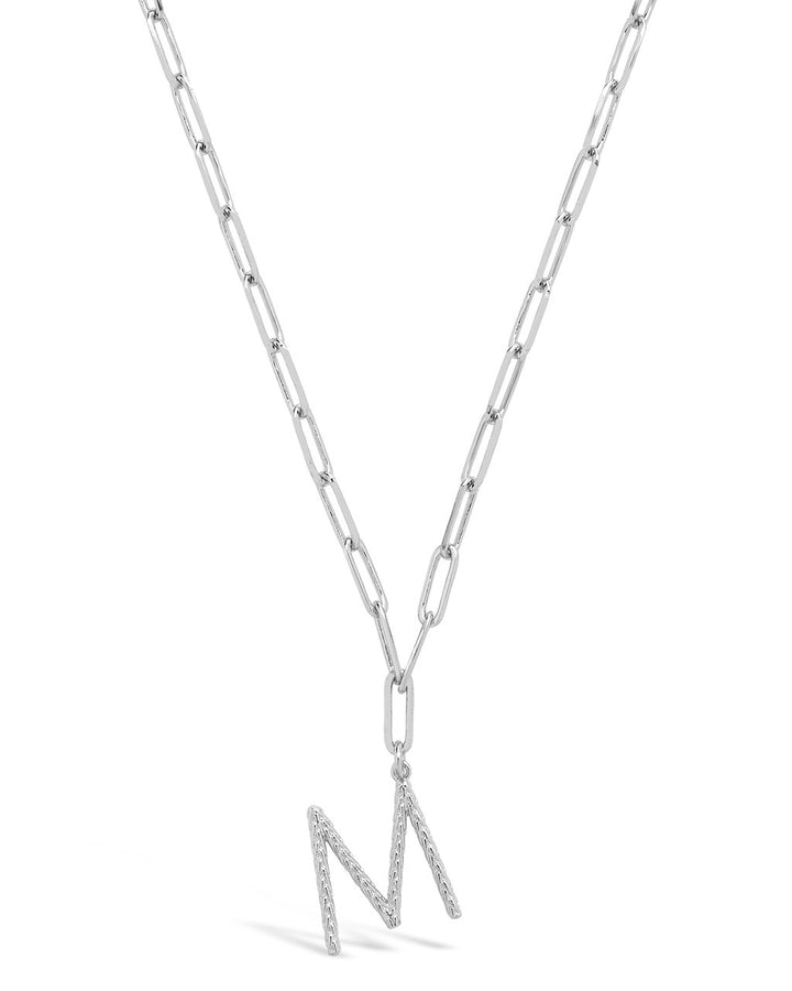 Braided Initial Pendant Necklace