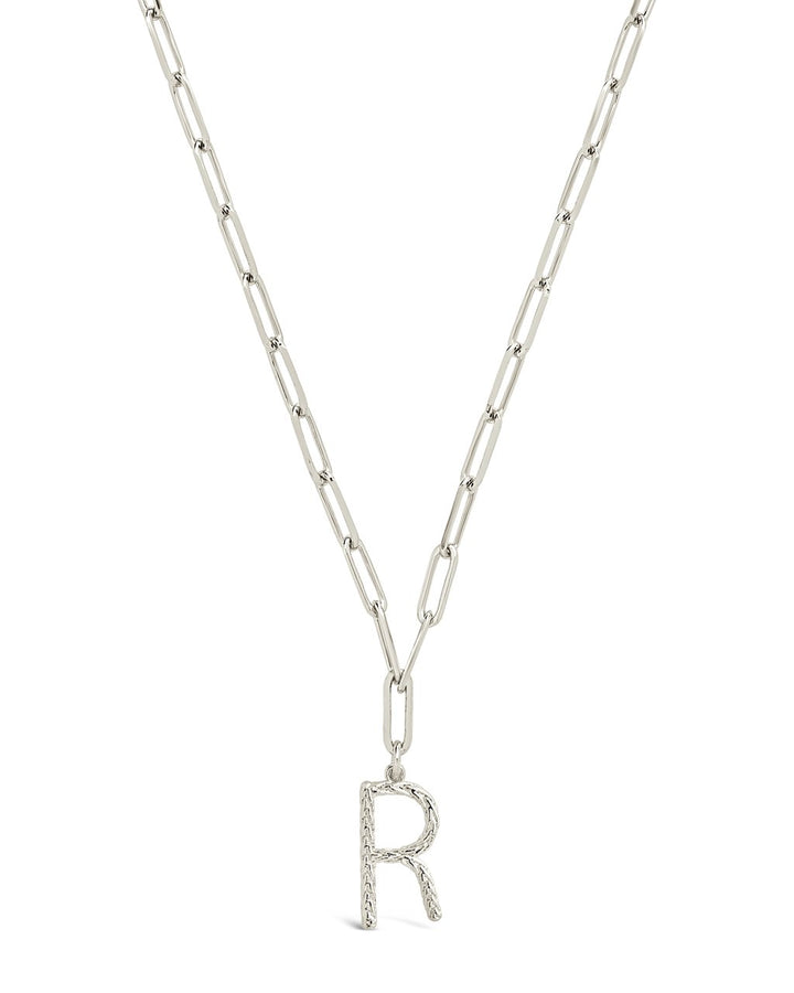 Braided Initial Pendant Necklace