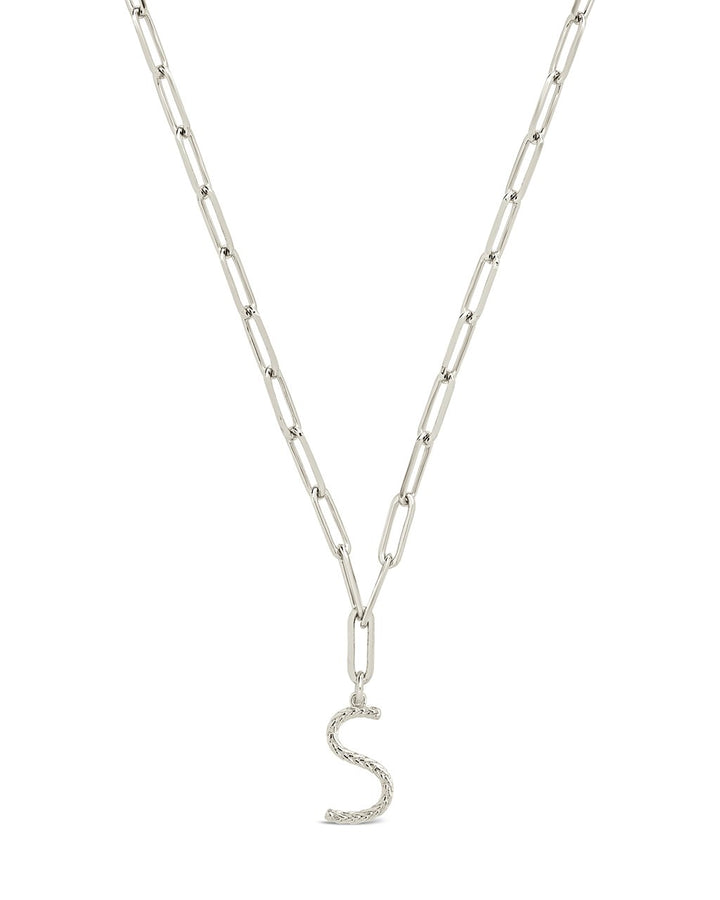 Braided Initial Pendant Necklace