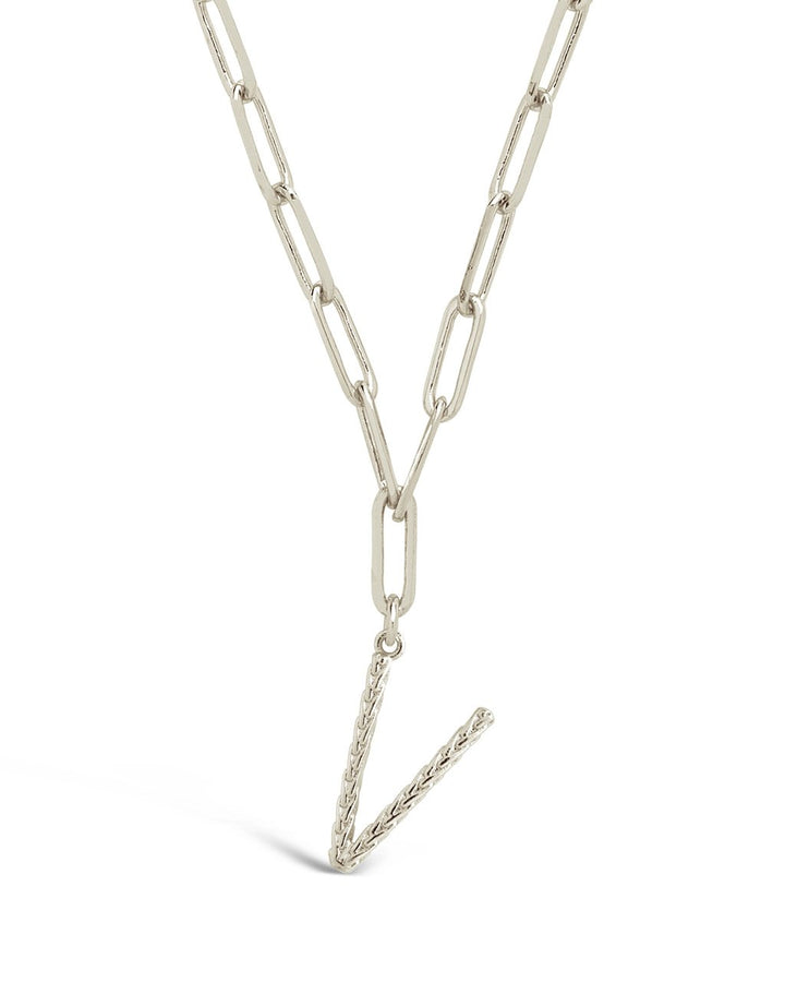 Braided Initial Pendant Necklace