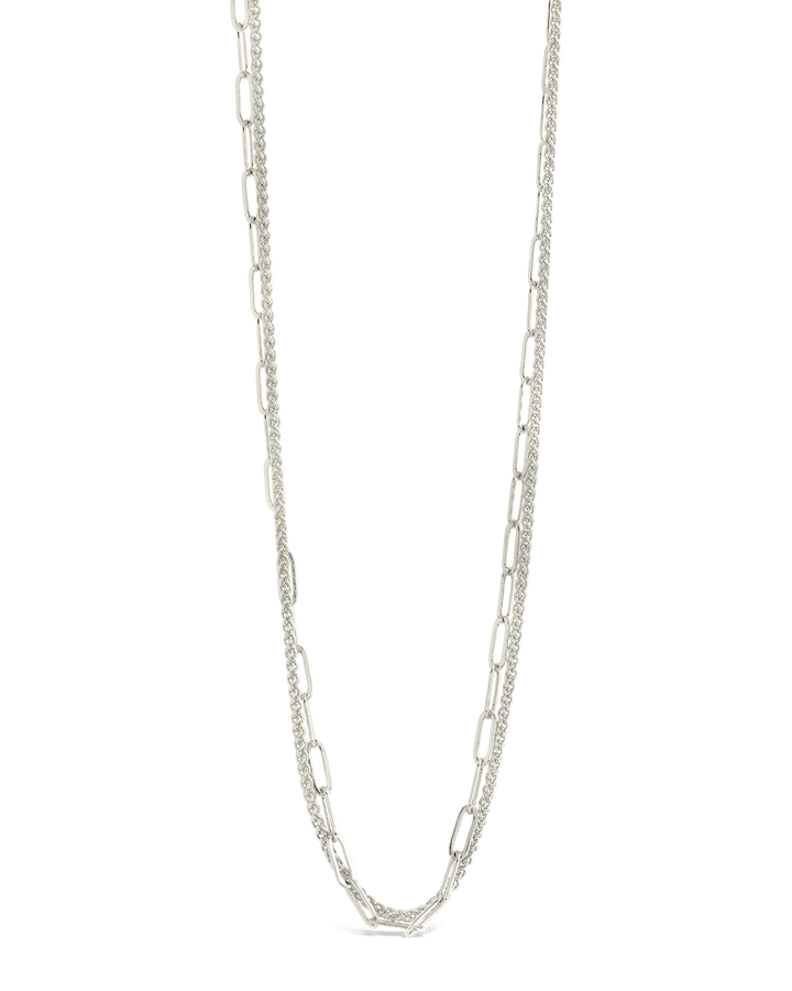 Emery Paperclip & Curb Chain Layered Necklace