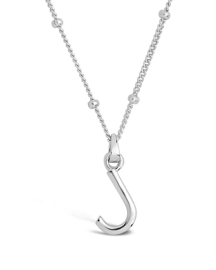 Initial Necklace with Beaded Chain