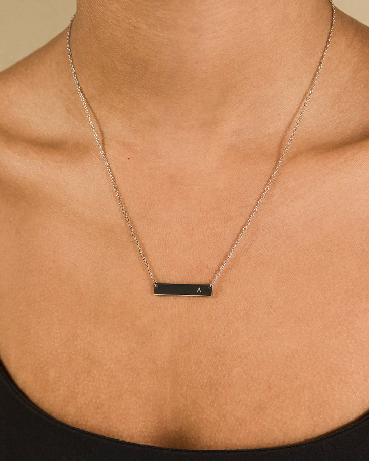 Bar Initial Necklace