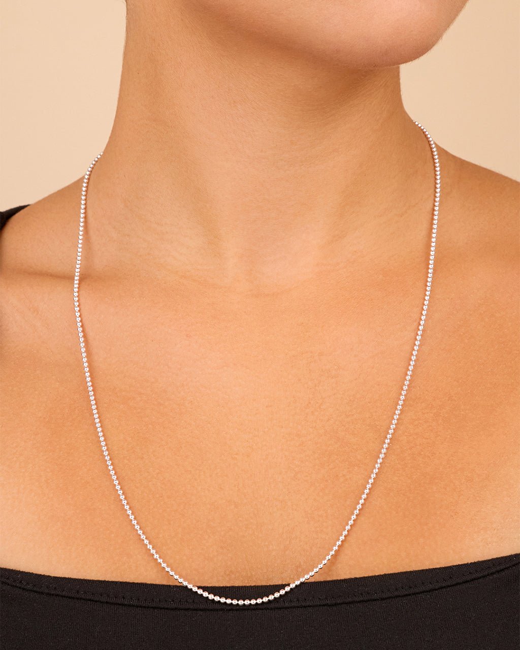 Basia Dainty Beaded Chain Necklace