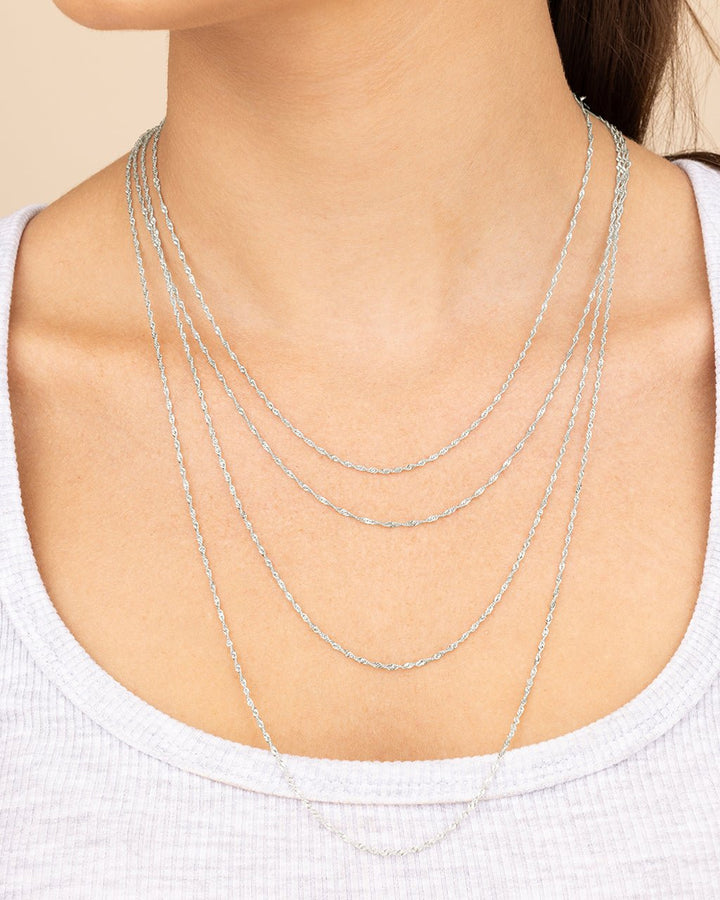 Janina Delicate Twisted Chain Necklace