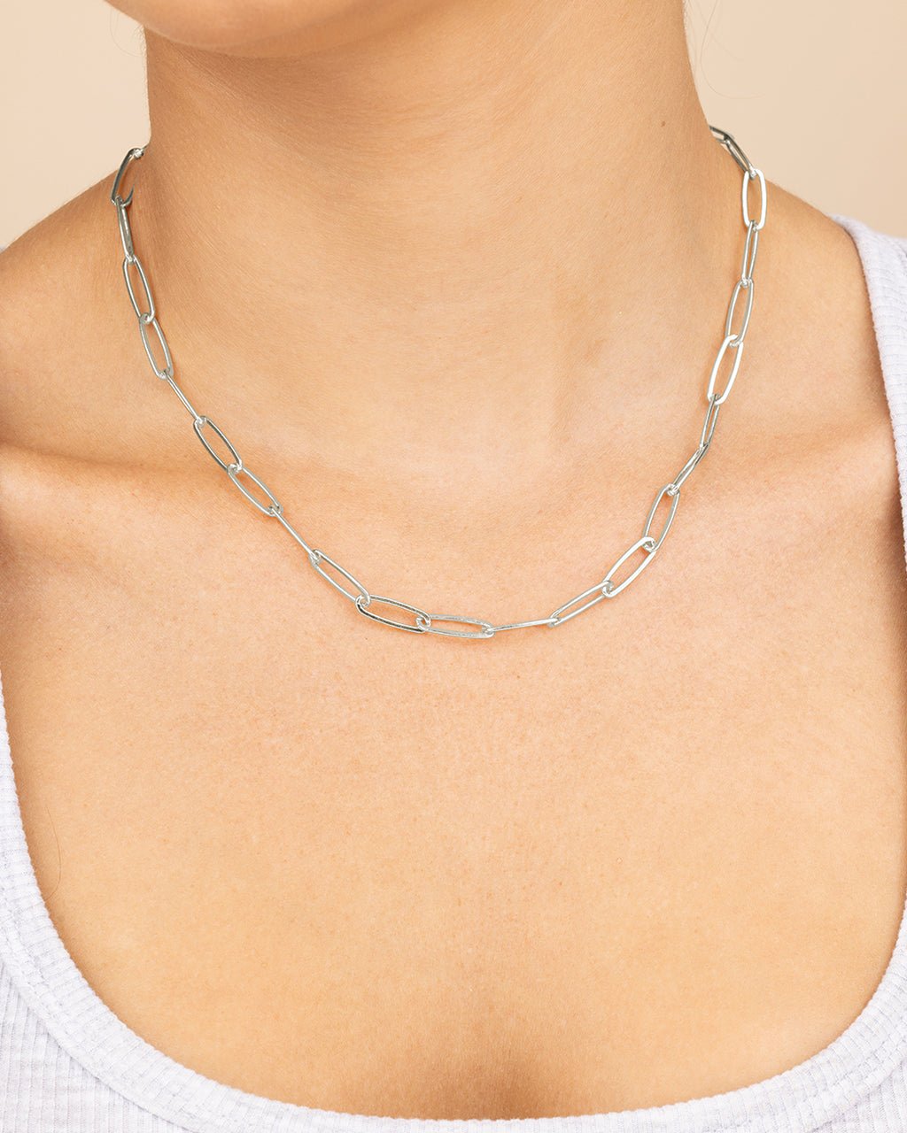 Paperclip Chain Necklace - Large Elongated