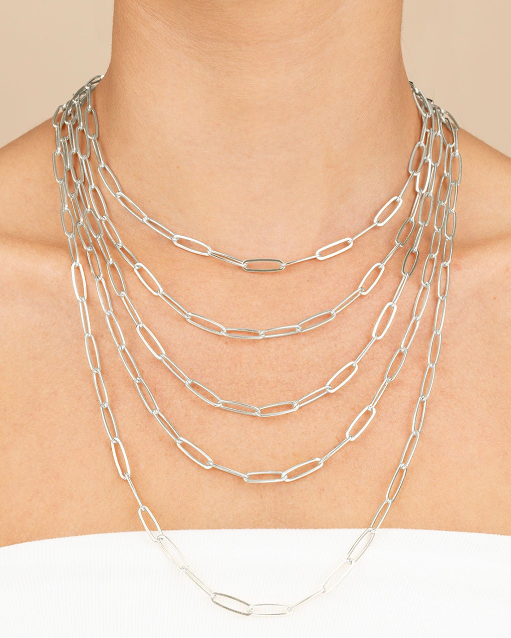 Paperclip Chain Necklace - Large Elongated