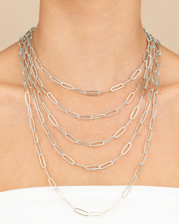 Paperclip Chain Necklace - Large Elongated
