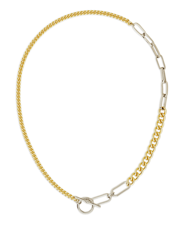 Suzanne Mixed Link Dual Tone Chain Necklace