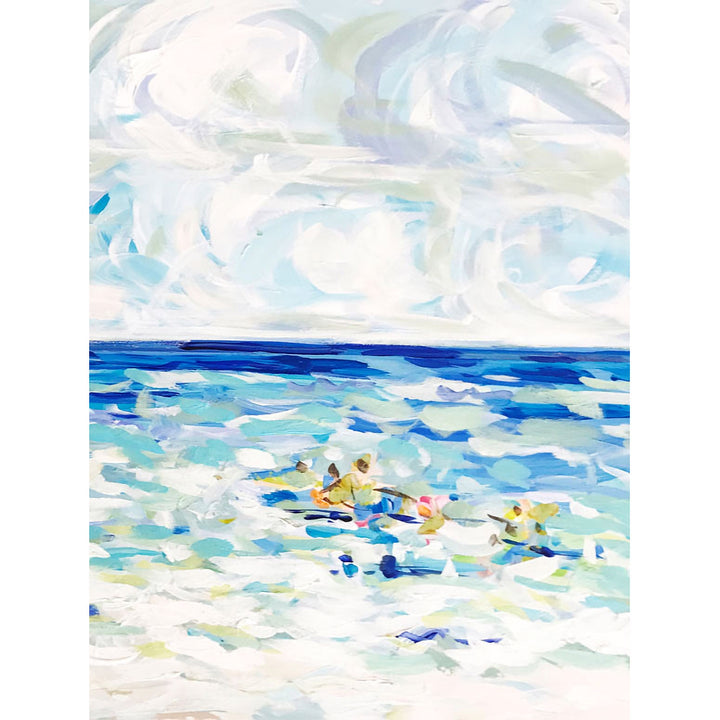 Blue Waves Canvas Wall Art - GreenBox Art