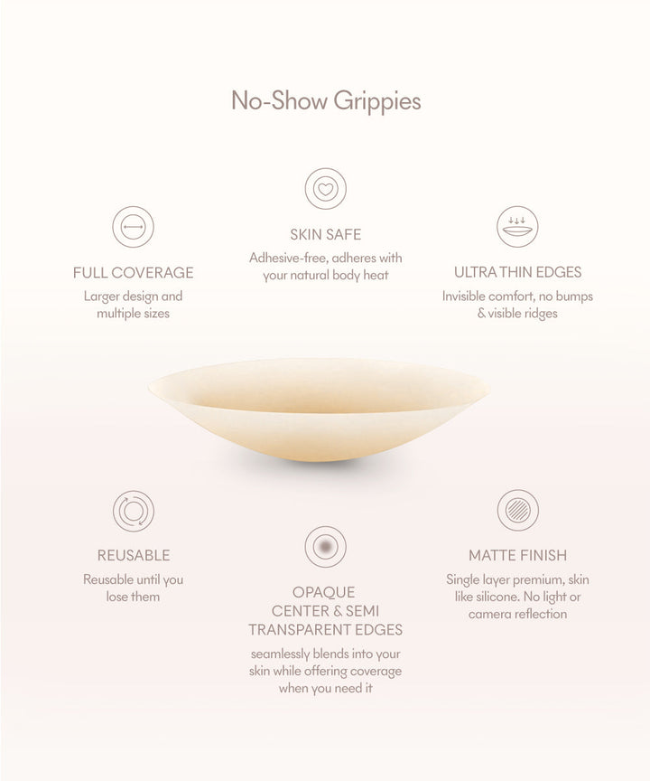 Non Adhesive | No-Show Grippies by NOOD