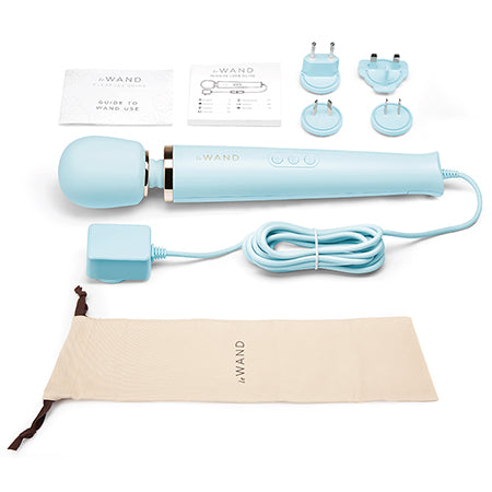 Le Wand Powerful Plug-In Vibrating Massager Sky Blue by Sexology Pomp and Port Le Wand Powerful Plug-In Vibrating Massager Sky Blue by Sexology Pomp and Port